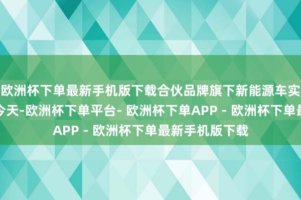 欧洲杯下单最新手机版下载合伙品牌旗下新能源车实力究竟若何？今天-欧洲杯下单平台- 欧洲杯下单APP - 欧洲杯下单最新手机版下载