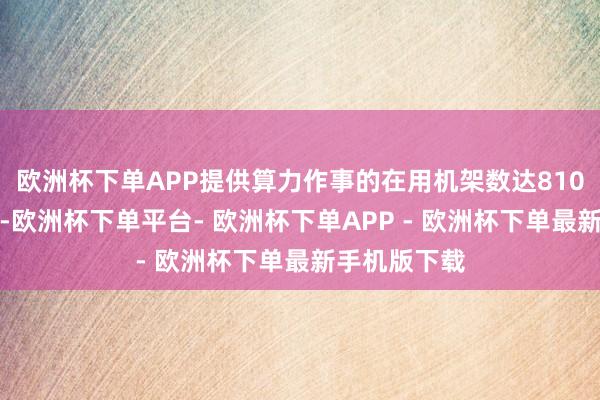 欧洲杯下单APP提供算力作事的在用机架数达810万尺度机架-欧洲杯下单平台- 欧洲杯下单APP - 欧洲杯下单最新手机版下载
