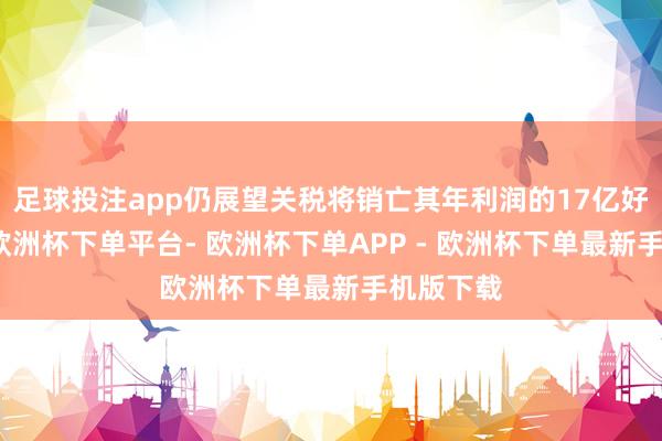 足球投注app仍展望关税将销亡其年利润的17亿好意思元-欧洲杯下单平台- 欧洲杯下单APP - 欧洲杯下单最新手机版下载