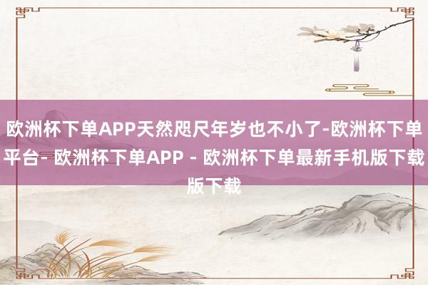 欧洲杯下单APP天然咫尺年岁也不小了-欧洲杯下单平台- 欧洲杯下单APP - 欧洲杯下单最新手机版下载