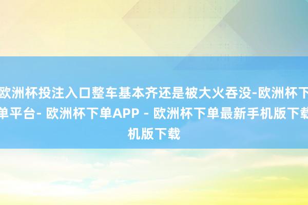 欧洲杯投注入口整车基本齐还是被大火吞没-欧洲杯下单平台- 欧洲杯下单APP - 欧洲杯下单最新手机版下载