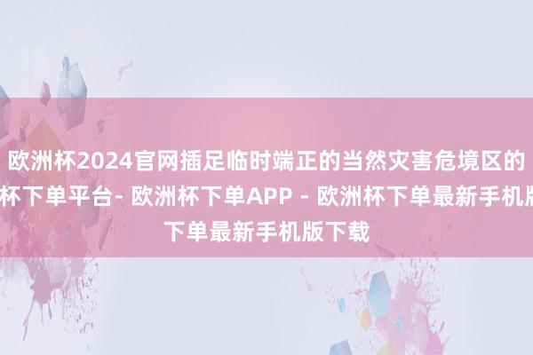 欧洲杯2024官网插足临时端正的当然灾害危境区的-欧洲杯下单平台- 欧洲杯下单APP - 欧洲杯下单最新手机版下载