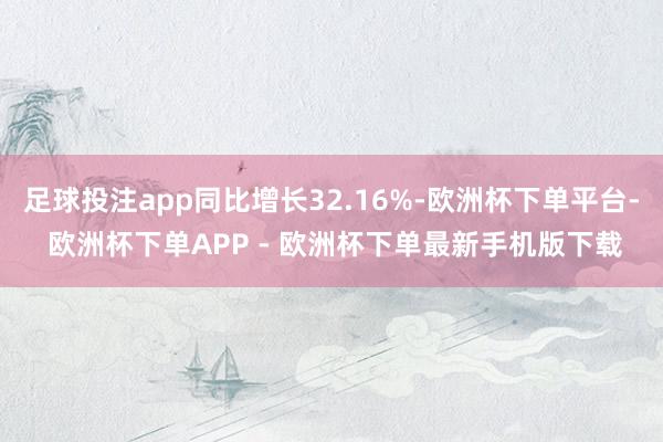 足球投注app同比增长32.16%-欧洲杯下单平台- 欧洲杯下单APP - 欧洲杯下单最新手机版下载