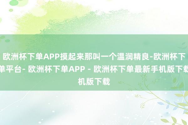欧洲杯下单APP摸起来那叫一个温润精良-欧洲杯下单平台- 欧洲杯下单APP - 欧洲杯下单最新手机版下载