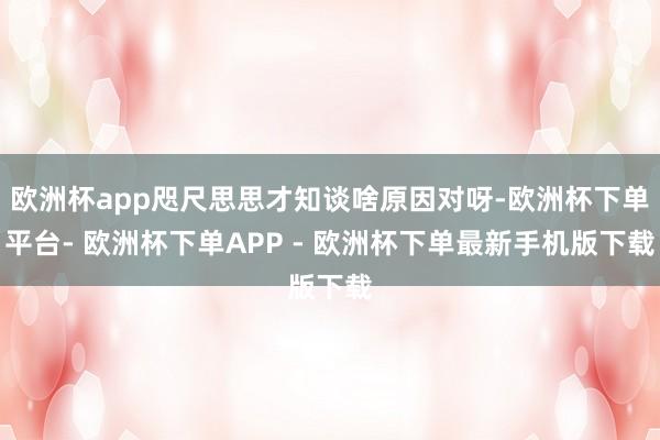 欧洲杯app咫尺思思才知谈啥原因对呀-欧洲杯下单平台- 欧洲杯下单APP - 欧洲杯下单最新手机版下载