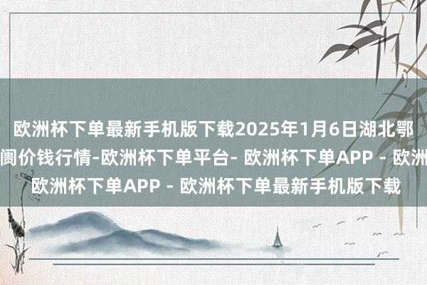 欧洲杯下单最新手机版下载2025年1月6日湖北鄂州市蟠龙农居品批发阛阓价钱行情-欧洲杯下单平台- 欧洲杯下单APP - 欧洲杯下单最新手机版下载