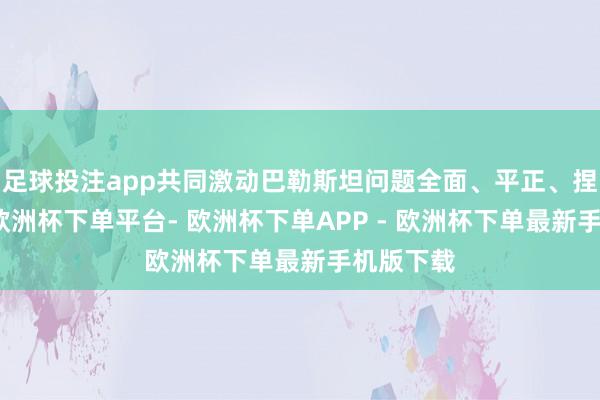 足球投注app共同激动巴勒斯坦问题全面、平正、捏久料理-欧洲杯下单平台- 欧洲杯下单APP - 欧洲杯下单最新手机版下载