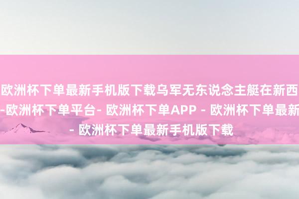 欧洲杯下单最新手机版下载乌军无东说念主艇在新西罗斯克港外-欧洲杯下单平台- 欧洲杯下单APP - 欧洲杯下单最新手机版下载