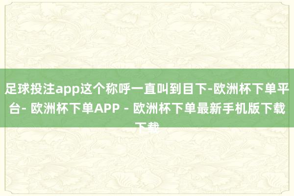足球投注app这个称呼一直叫到目下-欧洲杯下单平台- 欧洲杯下单APP - 欧洲杯下单最新手机版下载