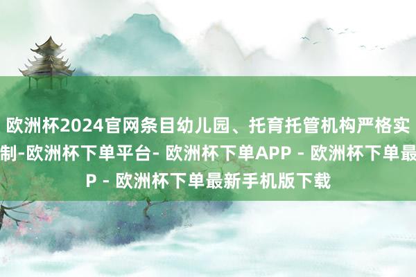欧洲杯2024官网条目幼儿园、托育托管机构严格实践进货稽查轨制-欧洲杯下单平台- 欧洲杯下单APP - 欧洲杯下单最新手机版下载